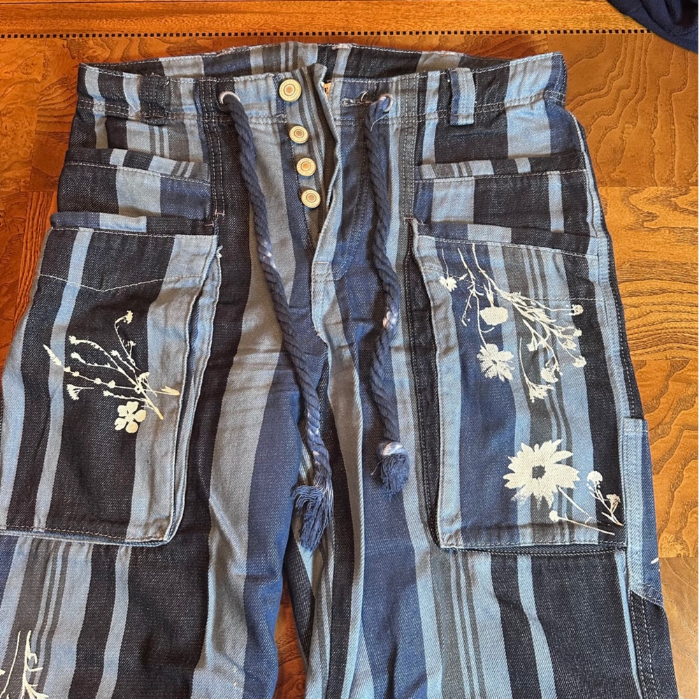 We The Free Cove Crop Pull-on Jeans, Striped, Floral, Boho, Festival, Resort - Picture 8 of 12
